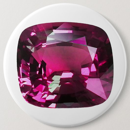 Tourmaline Gemstone Pink Ronde Button 6,0 Cm (Voorkant)