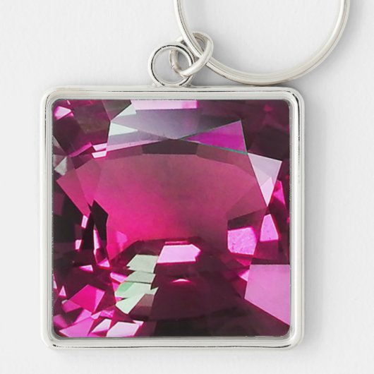 Tourmaline Gemstone Pink Sleutelhanger (Voorkant)