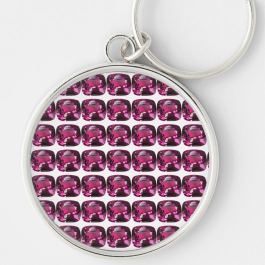 Tourmaline Gemstone Pink Sleutelhanger (Voorkant)