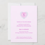 Tourmaline jubileum 8 jaar liefde uitnodigingen (Achterkant)