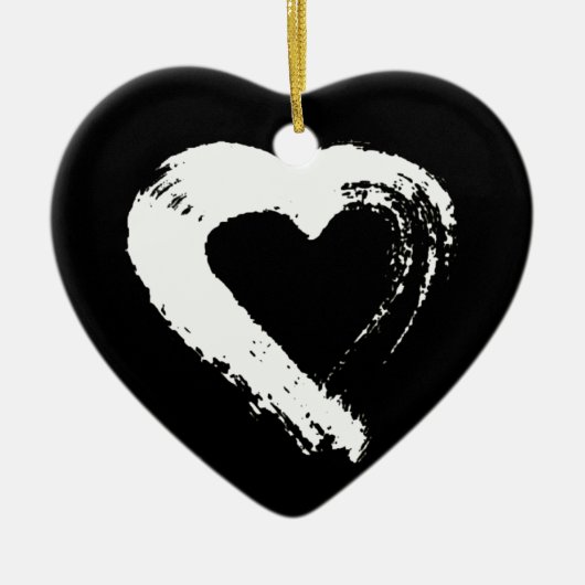 Tourmaline Moon Heart Car Ornament (Voorkant)