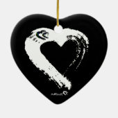 Tourmaline Moon Heart Car Ornament (Achterkant)