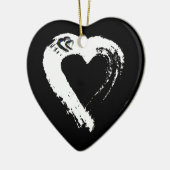 Tourmaline Moon Heart Car Ornament (Links)