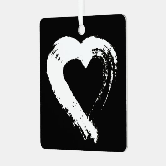 Tourmaline Moon Heart Car Ornament (Voorkant links)