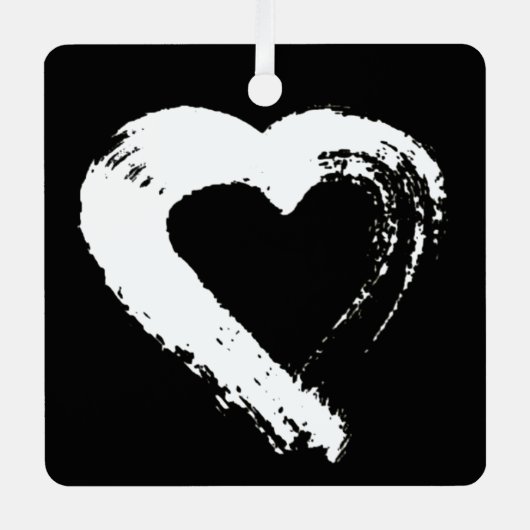 Tourmaline Moon Heart Car Ornament (Voorkant)