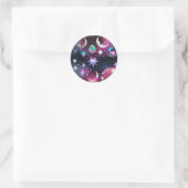 Tourmaline Opal Celestial Moon Luxury Aesthetic Ronde Sticker (Tas)