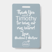 Tourmaline Ring Bearer Security Badge (Back)