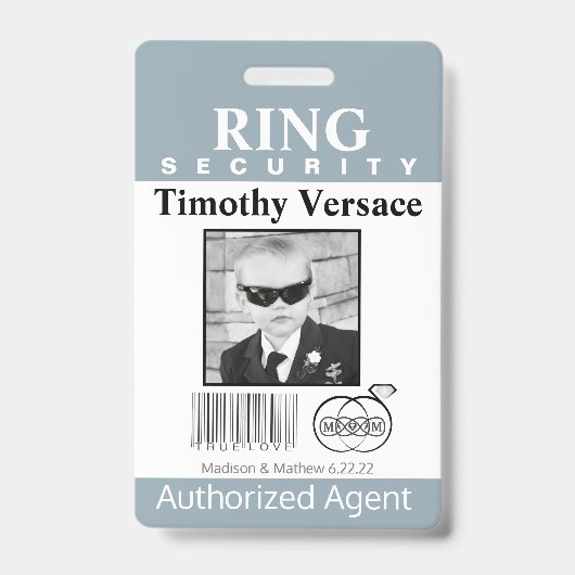 Tourmaline Ring Bearer Security Badge (Front)