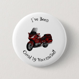 Tourmotor cartoonillustratie ronde button 5,7 cm