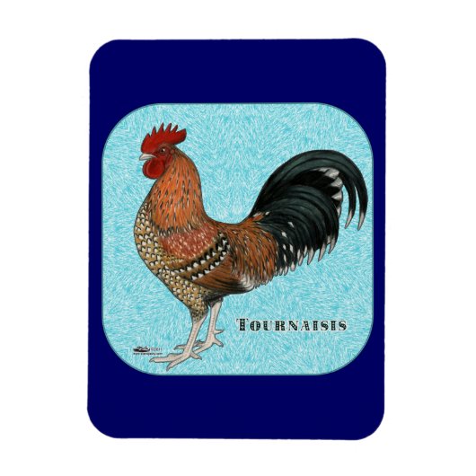 Tournaisis Rooster Magneet (Verticaal)