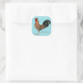Tournaisis Rooster Vierkante Sticker (Tas)