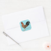 Tournaisis Rooster Vierkante Sticker (Envelop)