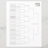 Tournament draw template paper sheet for 64 player (Achterkant)
