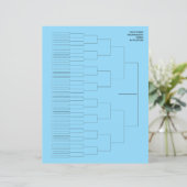 Tournament draw template paper sheet for 64 player (Staand voorkant)