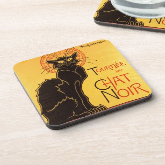  tournee de Chat Noir Black Cat Bier Onderzetter (Linkerzijde)