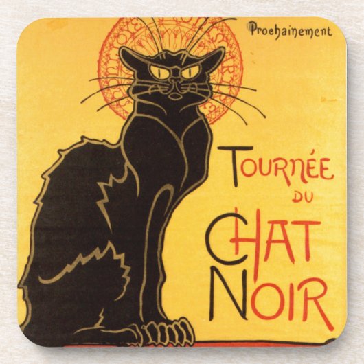 tournee de Chat Noir Black Cat Bier Onderzetter (Voorkant)