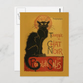 Tournee de Chat Noir Black Cat Briefkaart (Voorkant / Achterkant)