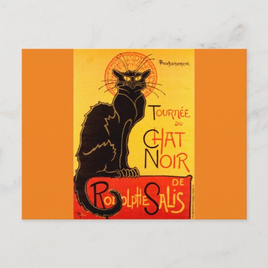  tournee de Chat Noir Black Cat Briefkaart (Voorkant)