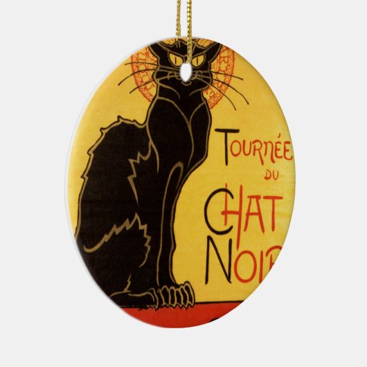 tournee de Chat Noir Black Cat Keramisch Ornament (Rechts)