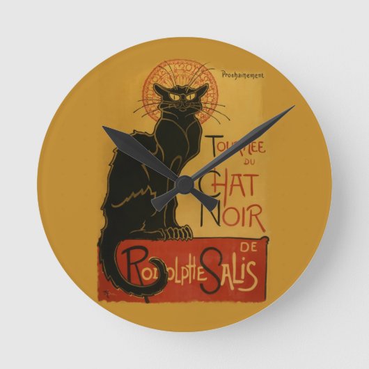 Tournee de Chat Noir Black Cat Ronde Klok (Voorkant)
