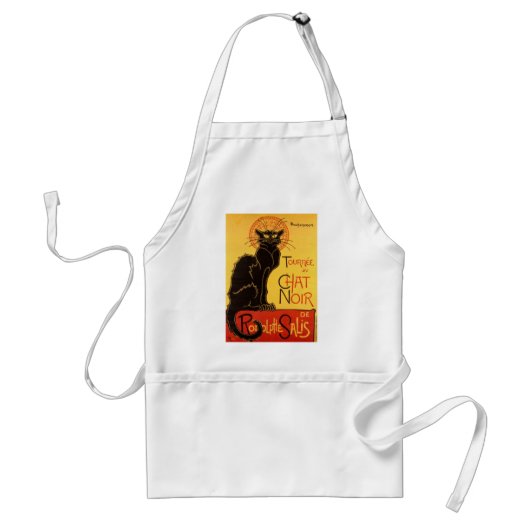  tournee de Chat Noir Black Cat Standaard Schort (Voorkant)