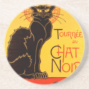 tournee de Chat Noir Black Cat Zandsteen Onderzetter