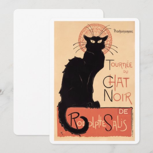 Tournee du Chat Noir (1896 Bedankkaart (Voorkant / Achterkant)