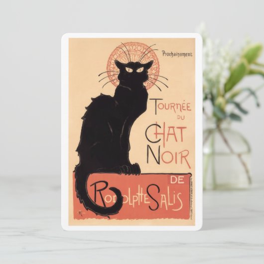 Tournee du Chat Noir (1896 Bedankkaart (Staand voorkant)