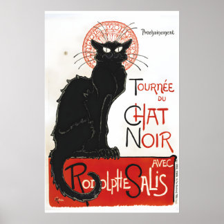 Tournee du Chat Noir 1896 Vintage Stijl Katten Kun Poster