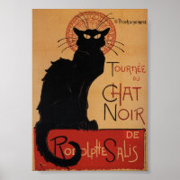 Tournee du chat noir  adverteren poster