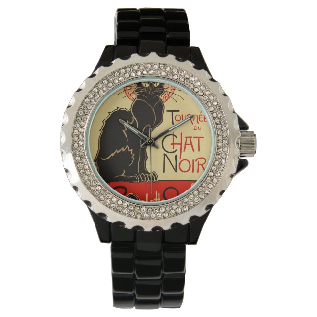 Tournée du Chat Noir Art Nouveau Horloge (Voorkant)