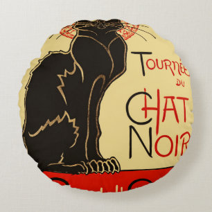 Tournée du Chat Noir Art Nouveau Rond Kussen