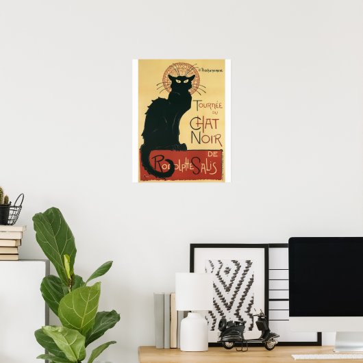 Tournee Du Chat Noir Black Cat  Print (Thuiskantoor)
