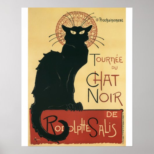 Tournee Du Chat Noir Black Cat  Print (Voorkant)