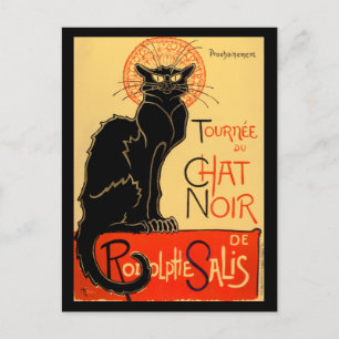 Tournée du Chat Noir de Rodolphe Salis with Border Briefkaart