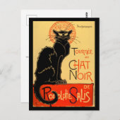 Tournée du Chat Noir de Rodolphe Salis with Border Briefkaart (Voorkant / Achterkant)