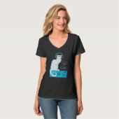 Tournee du chat noir Distress Vector T-shirt (Voorkant volledig)