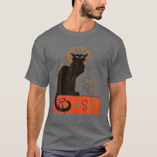 Tournee du chat noir Distress Vector T-shirt (Voorkant)