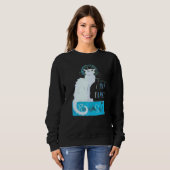 Tournee du chat noir Distress Vector Trui (Voorkant volledig)