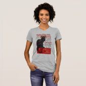 Tournee du Chat Noir French Art Nouveau Black Cat T-shirt (Voorkant volledig)