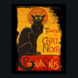 Tournee du Chat Noir Poster<br><div class="desc">Art poster afbeelding van zwarte kat c1896. "Tournee du Chat Noir du Rodolphe Salis. Mooie kunst uit de 19e eeuw van Theopolide Steinlen. Openbaar domein.</div>