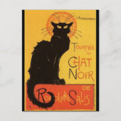 Tournée du Chat Noir, Steinlen Black Cat  Briefkaart (Voorkant)