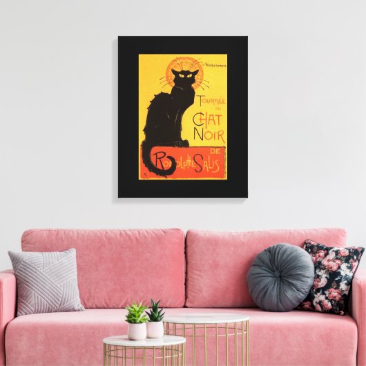 Tournée du Chat Noir, Steinlen Black Cat Canvas Afdruk (Insitu (Woonkamer))