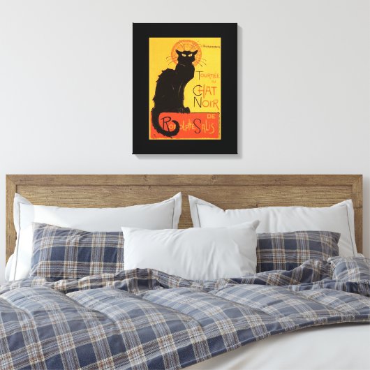 Tournée du Chat Noir, Steinlen Black Cat Canvas Afdruk (Insitu (Slaapkamer))