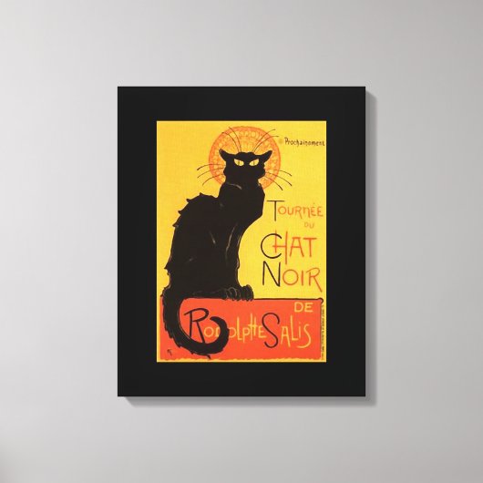 Tournée du Chat Noir, Steinlen Black Cat Canvas Afdruk (Voorkant)