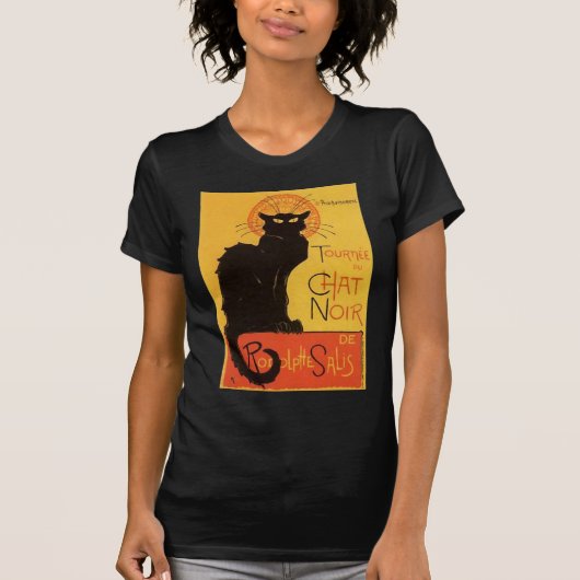 Tournée du Chat Noir, Steinlen Black Cat  T-shirt (Voorkant)