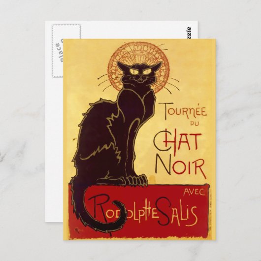 Tournée du Chat Noir, Théophile Steinlen Briefkaart (Voorkant / Achterkant)