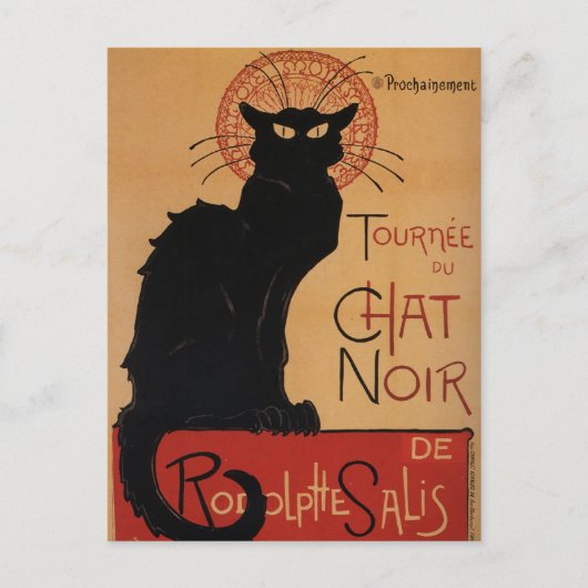 Tournée du Chat Noir, Théophile Steinlen Briefkaart (Voorkant)