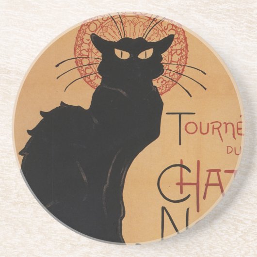 Tournée du Chat Noir, Théophile Steinlen Zandsteen Onderzetter (Voorkant)