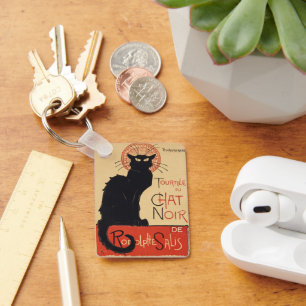 Tournee du Chat Noir Vintage Zwarte Kat Art Nouvea Sleutelhanger
